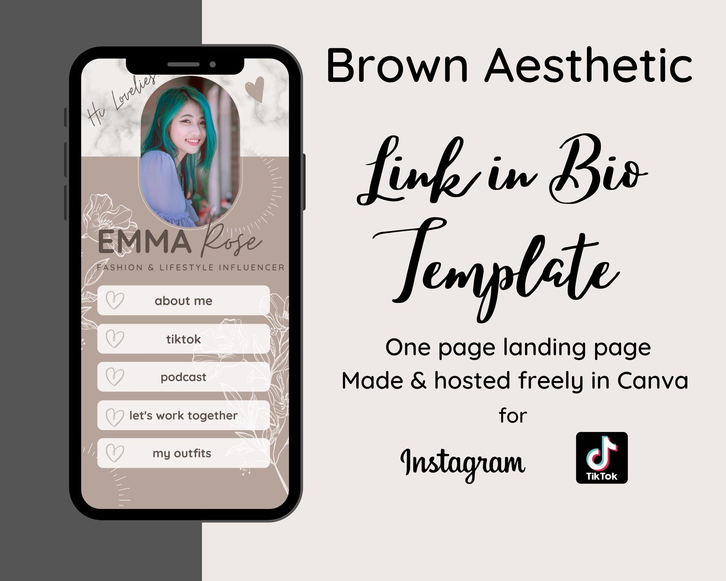 aesthetic bio template