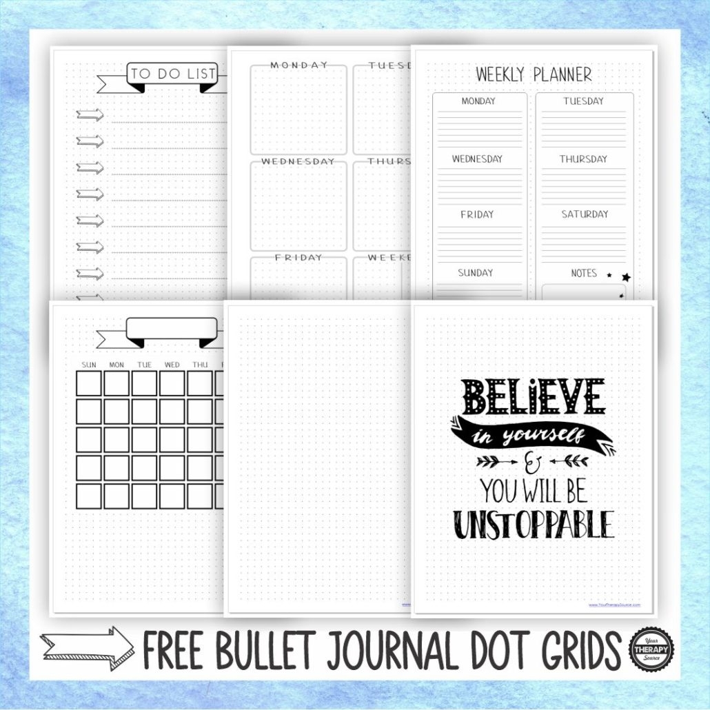 free bullet journal printables