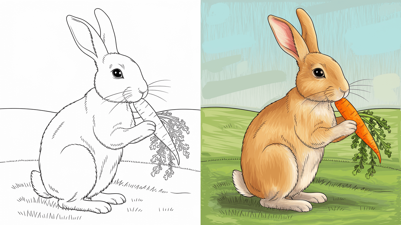 free bunny coloring pages printable