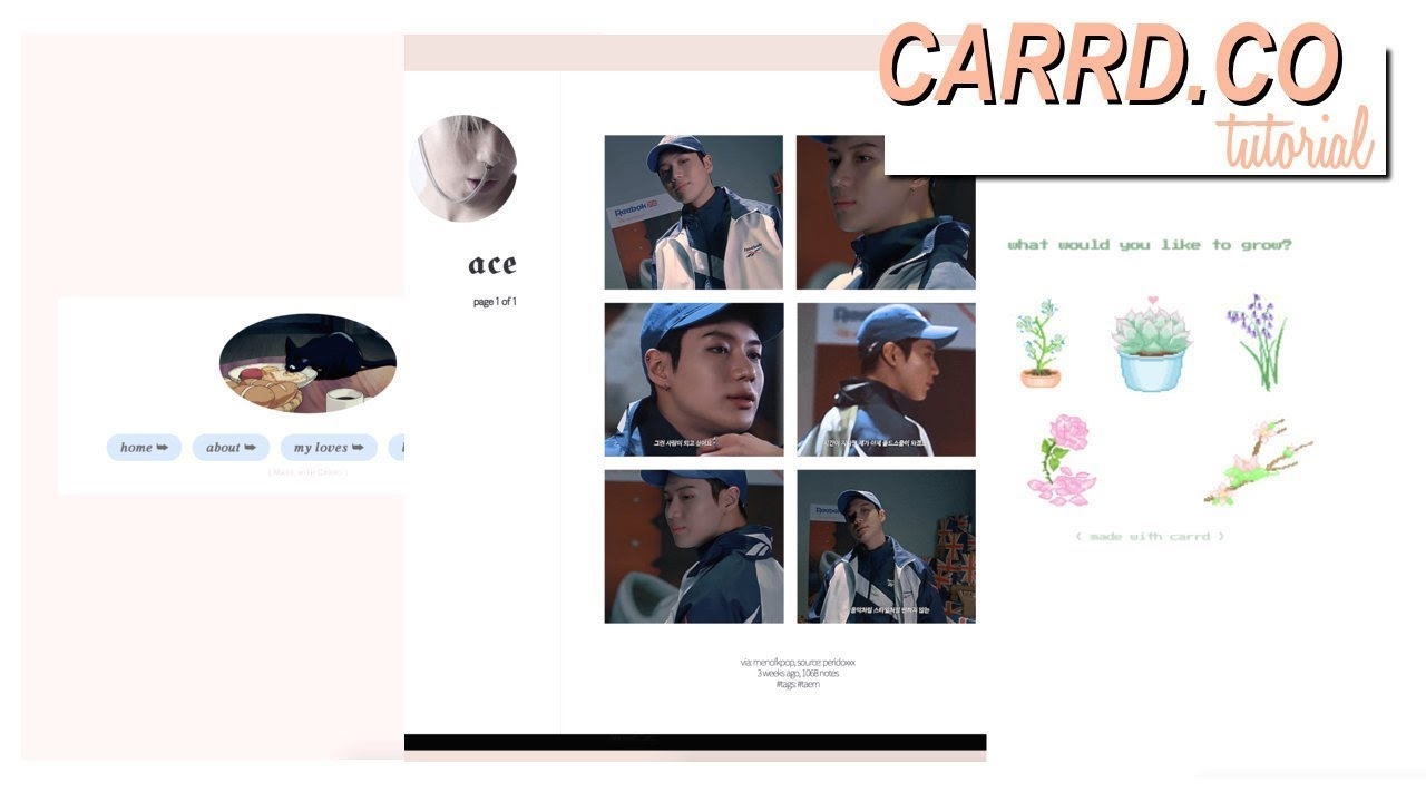 CARRD CO TUTORIAL Three Different Aesthetics Justine Haley YouTube