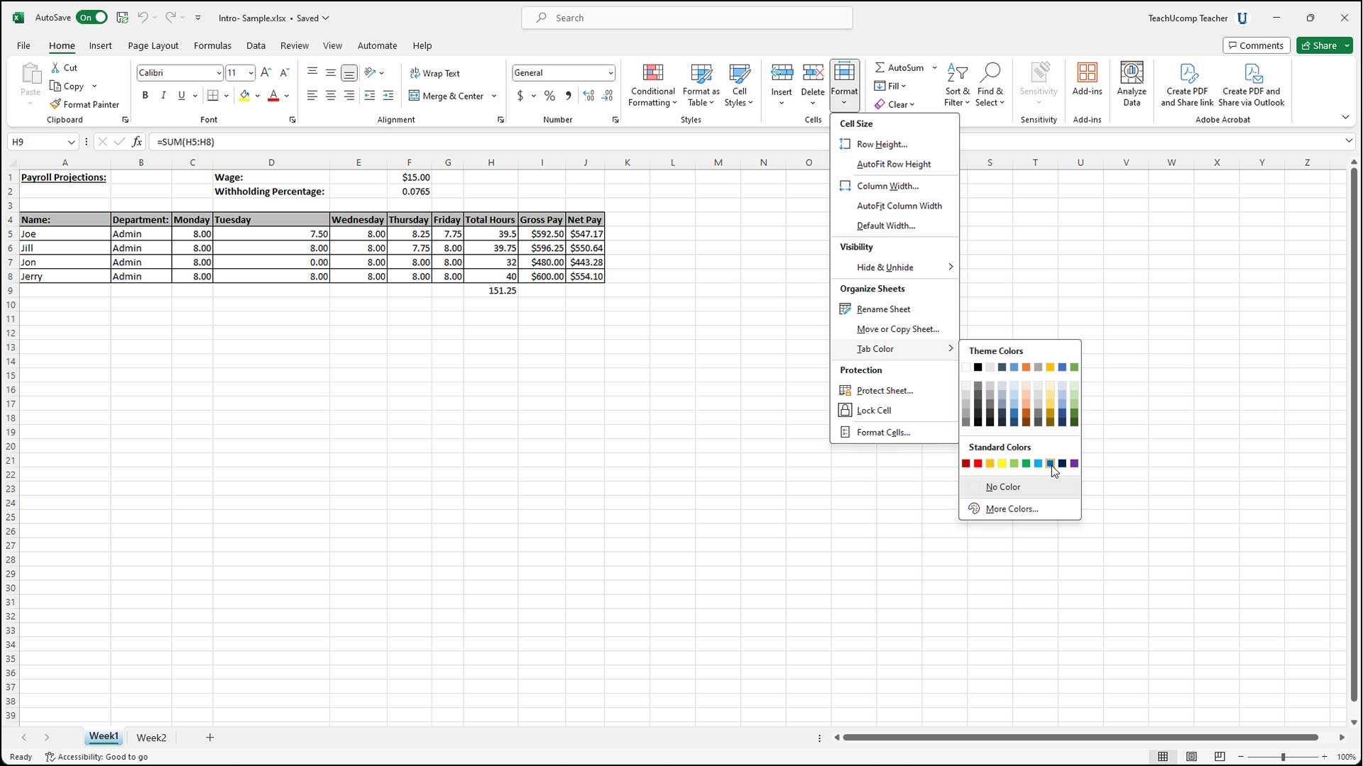 Change Worksheet Tab Color In Excel Video And Instructions Change Worksheet Tab Color In Excel Video And Instructions