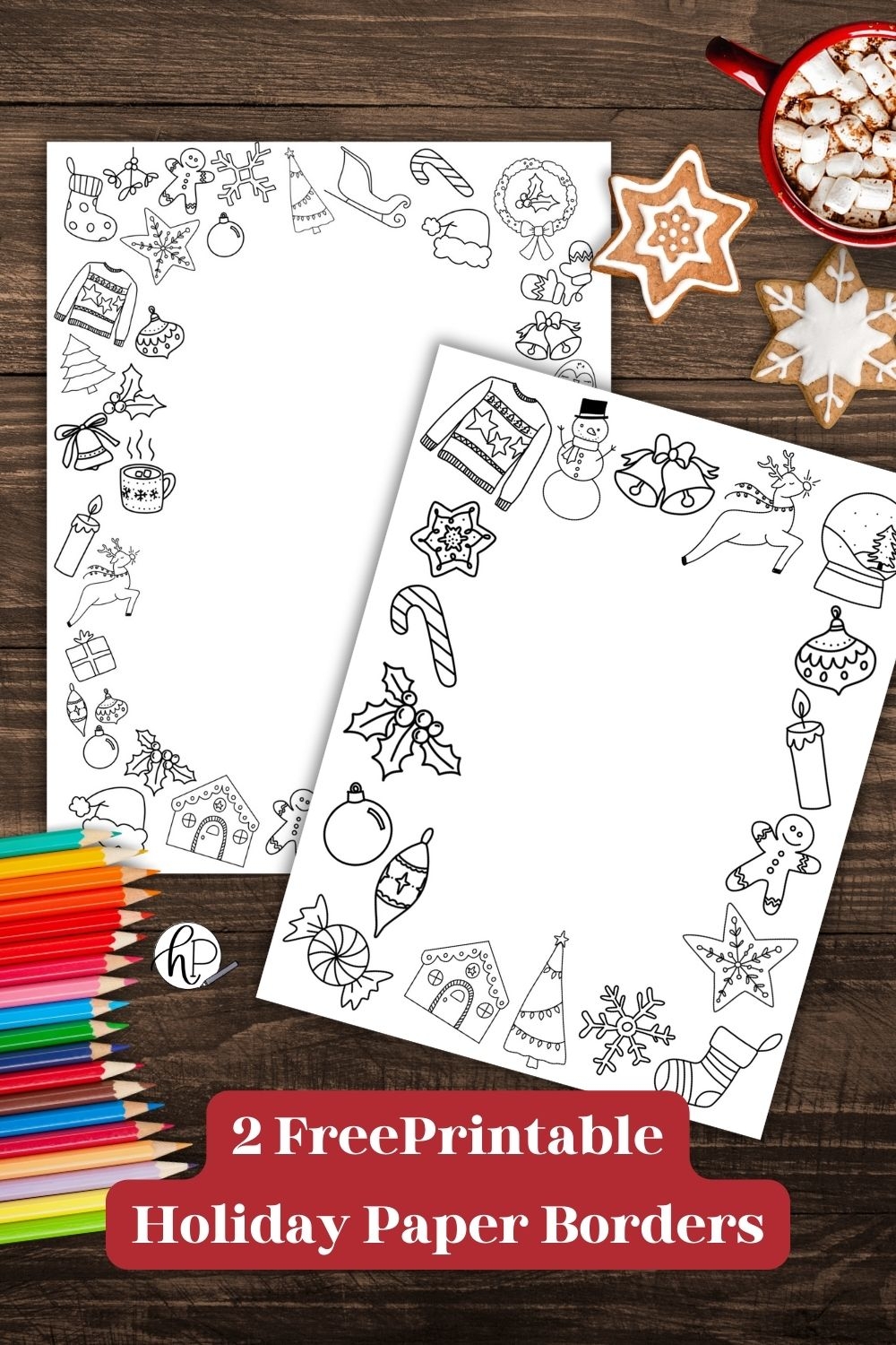 free christmas borders printable