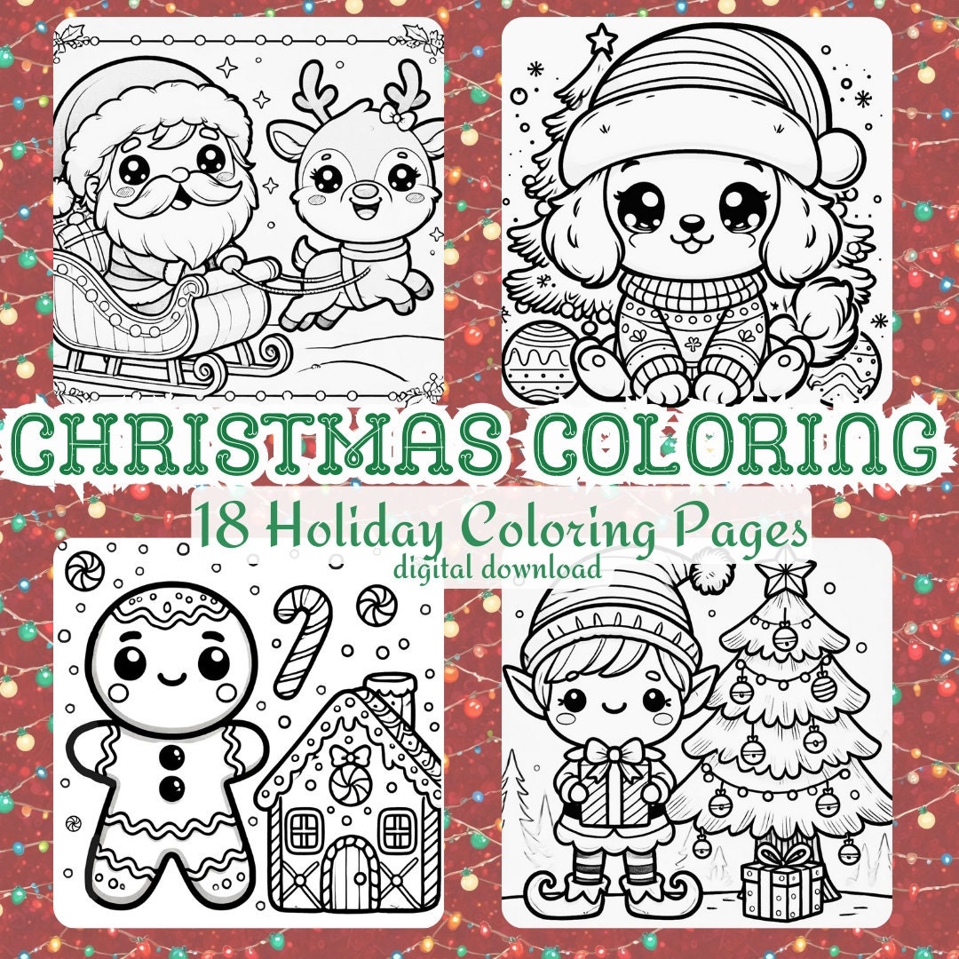 free printable christmas coloring books