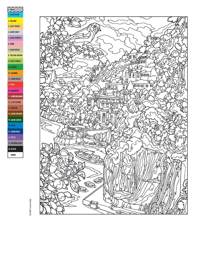 advanced color by number printable