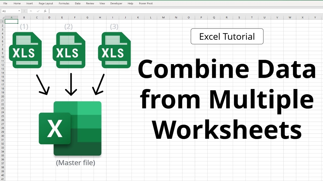 Combine Data From Multiple Worksheets Into ONE Sheets Excel Tutorial YouTube
