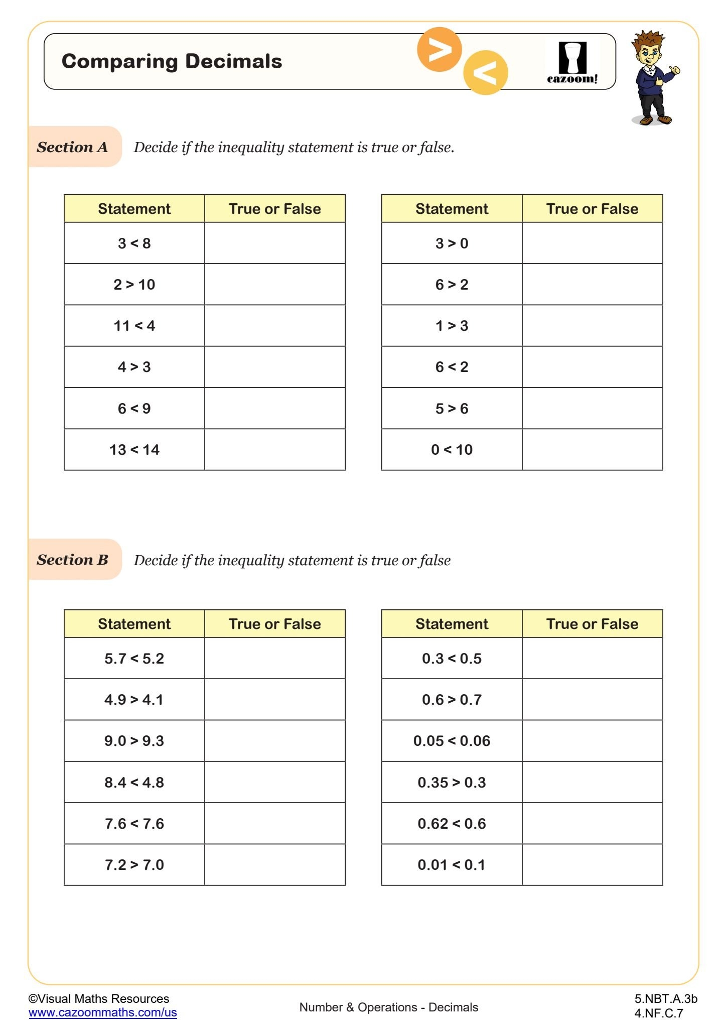 Comparing Decimals Worksheet 5th Grade PDF Worksheets Comparing Decimals Worksheet 5th Grade PDF Worksheets