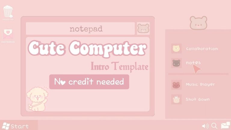 COMPUTER INTRO TEMPLATE WITH MATCHING OUTRO No Credit Needed YouTube