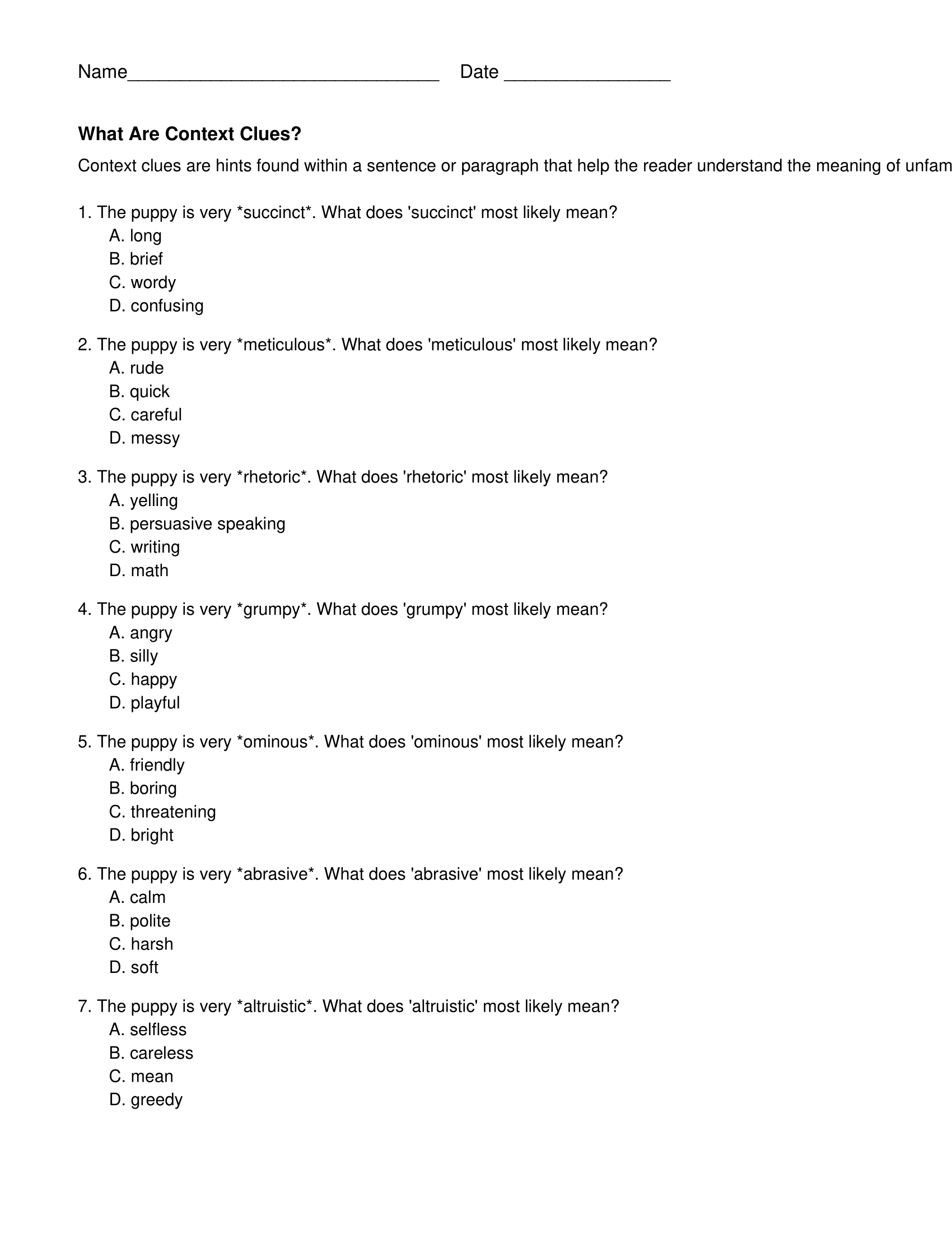 Context Clues Worksheets Fourth Grade Context Clues Worksheets Context Clues Worksheets Fourth Grade Context Clues Worksheets