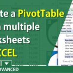 Create A PivotTable In Excel Using Multiple Worksheets By Chris Menard YouTube