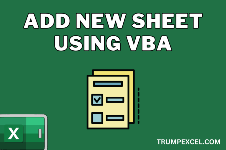 Create New Sheet Using VBA In Excel Sheets Add