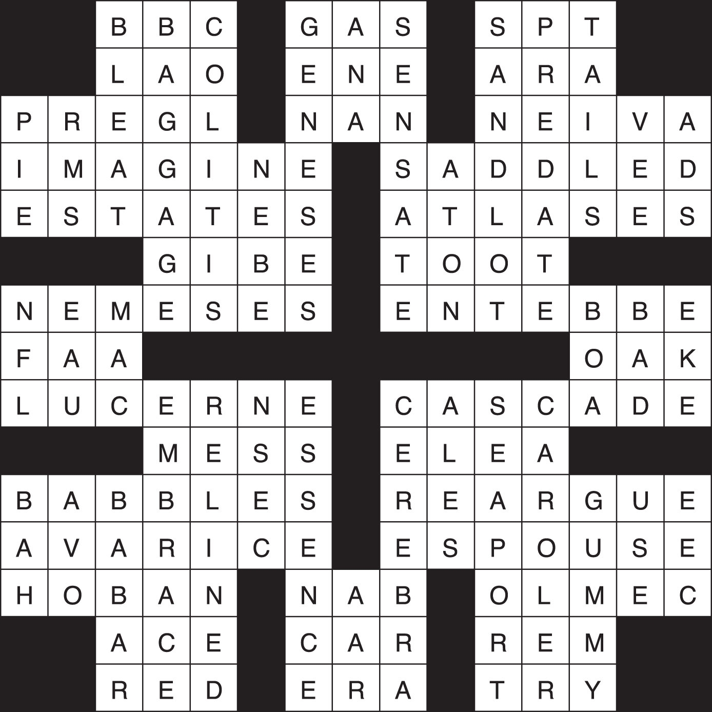 Crossword Puzzle Answers April 24 30 2025 The Northern Light