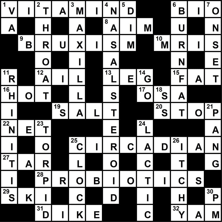 Crossword Puzzle Sleep Medicine Themed Clues January 2018 Worksheets Library Crossword Puzzle Sleep Medicine Themed Clues January 2018 Worksheets Library