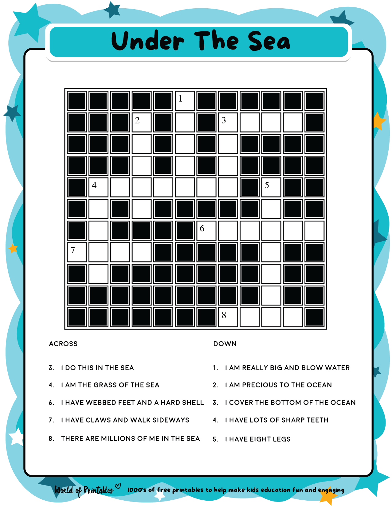printable childrens crossword puzzles uk
