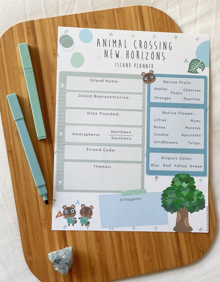 Cute ACNH Island Planner Print Plan Your Dream Island With This Adorable Worksheet Printed On Cardstock Laminating Optional Etsy