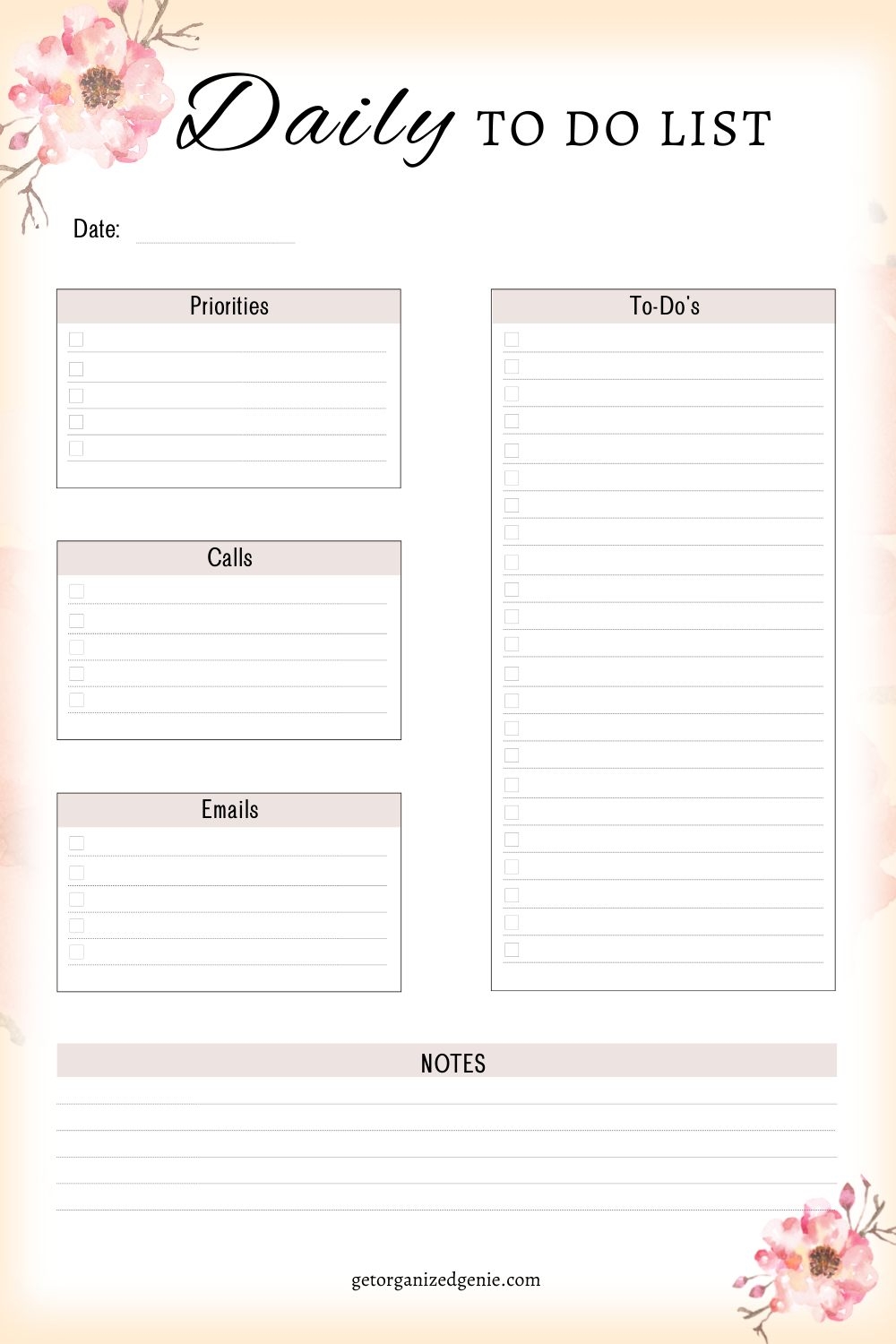 printable to do lists free
