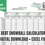 Debt Payoff Calculator Spreadsheet Debt Snowball Excel Student Loan And Credit Card Debt Tracker Etsy