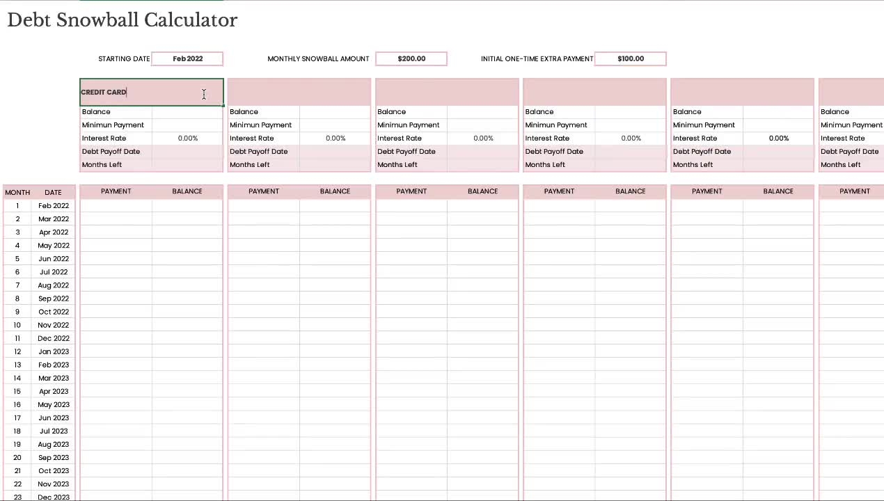 Debt Snowball Spreadsheet Excel Debt Calculator Spreadsheet Debt Tracker Excel Loan Payoff Debt Calculator Etsy