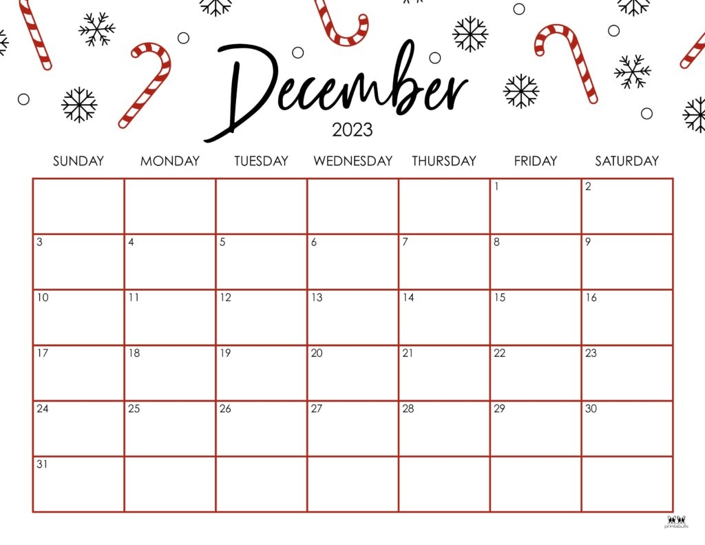 December 2023 Calendars 50 FREE Printables Printabulls