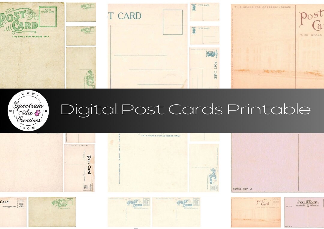 Digital Postcard Printables Etsy