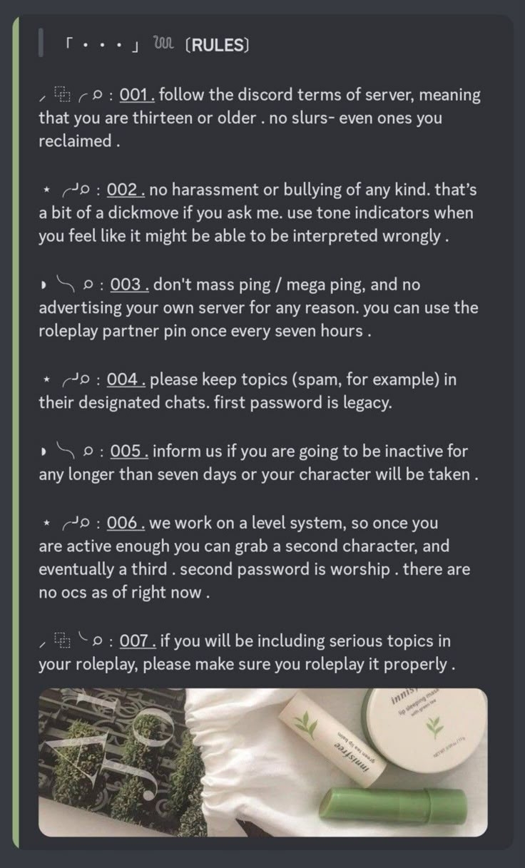Discord Server Rules Aesthetic