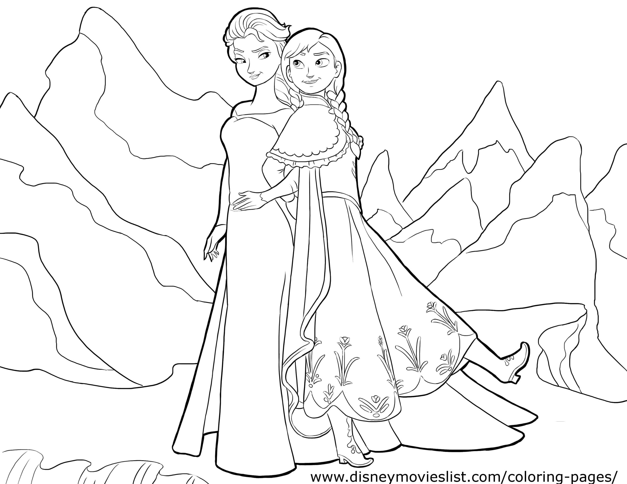 frozen coloring pages printable free