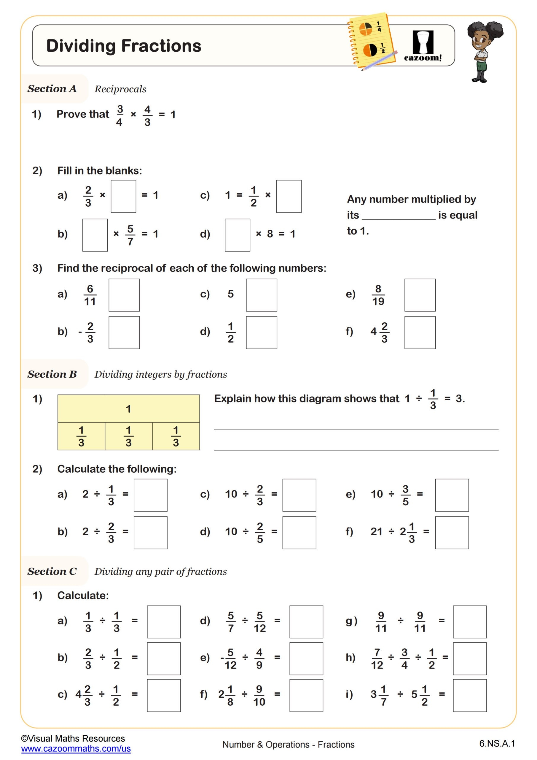 Dividing Fractions Worksheet Fun And Engaging 6th Grade PDF Worksheets Dividing Fractions Worksheet Fun And Engaging 6th Grade PDF Worksheets
