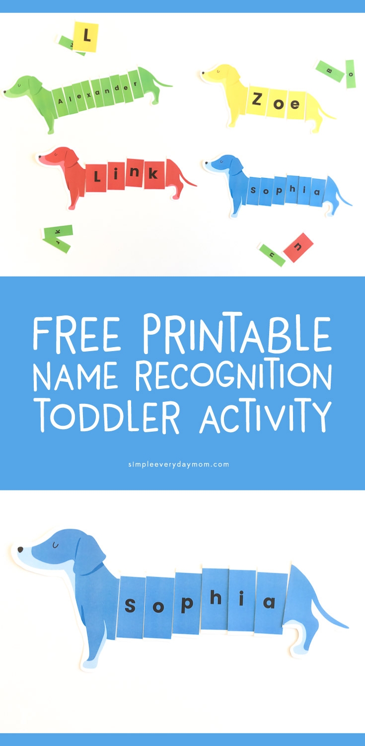 Dog Themed Preschool Name Activity FREE Printable 