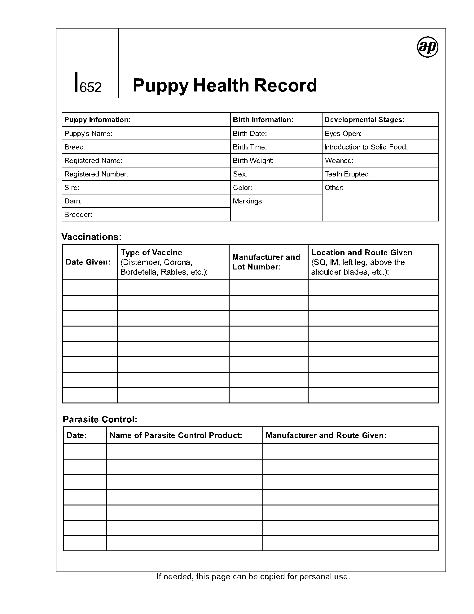 Dog Vaccination Record Printable PDF Form Fill Download PDF For Free