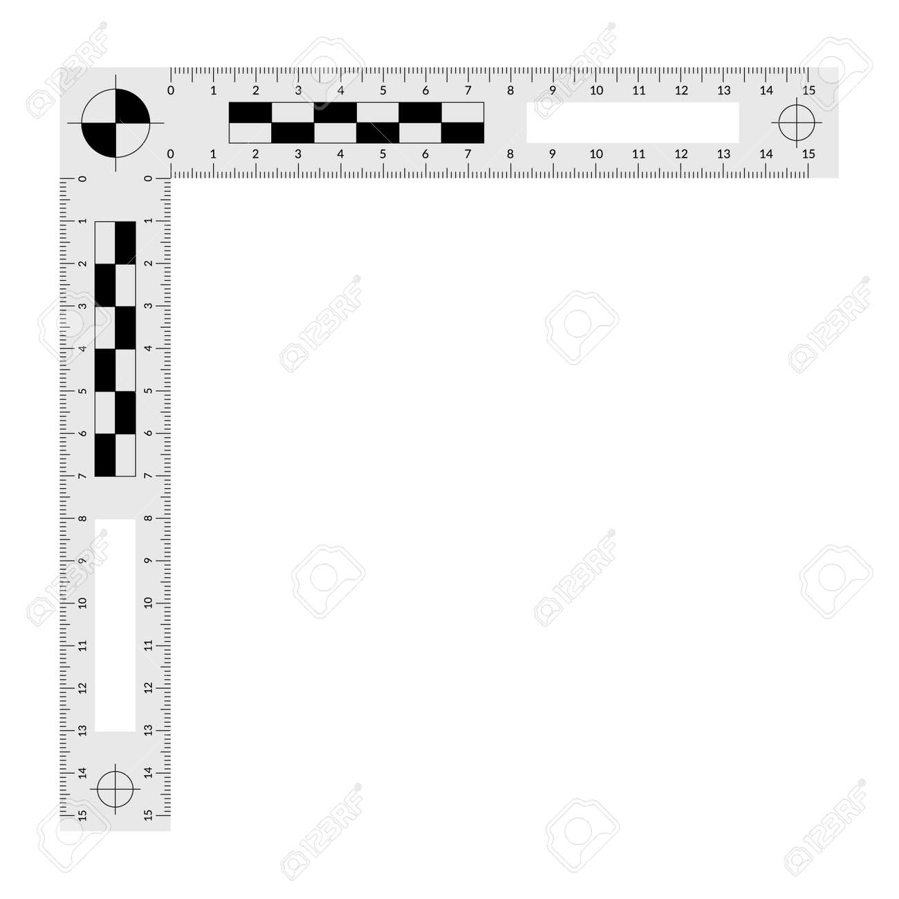 Double Angled Forensic Ruler For Measuring A Crime Evidences Royalty Free SVG Cliparts Vectors And Stock Illustration Image 134455003 