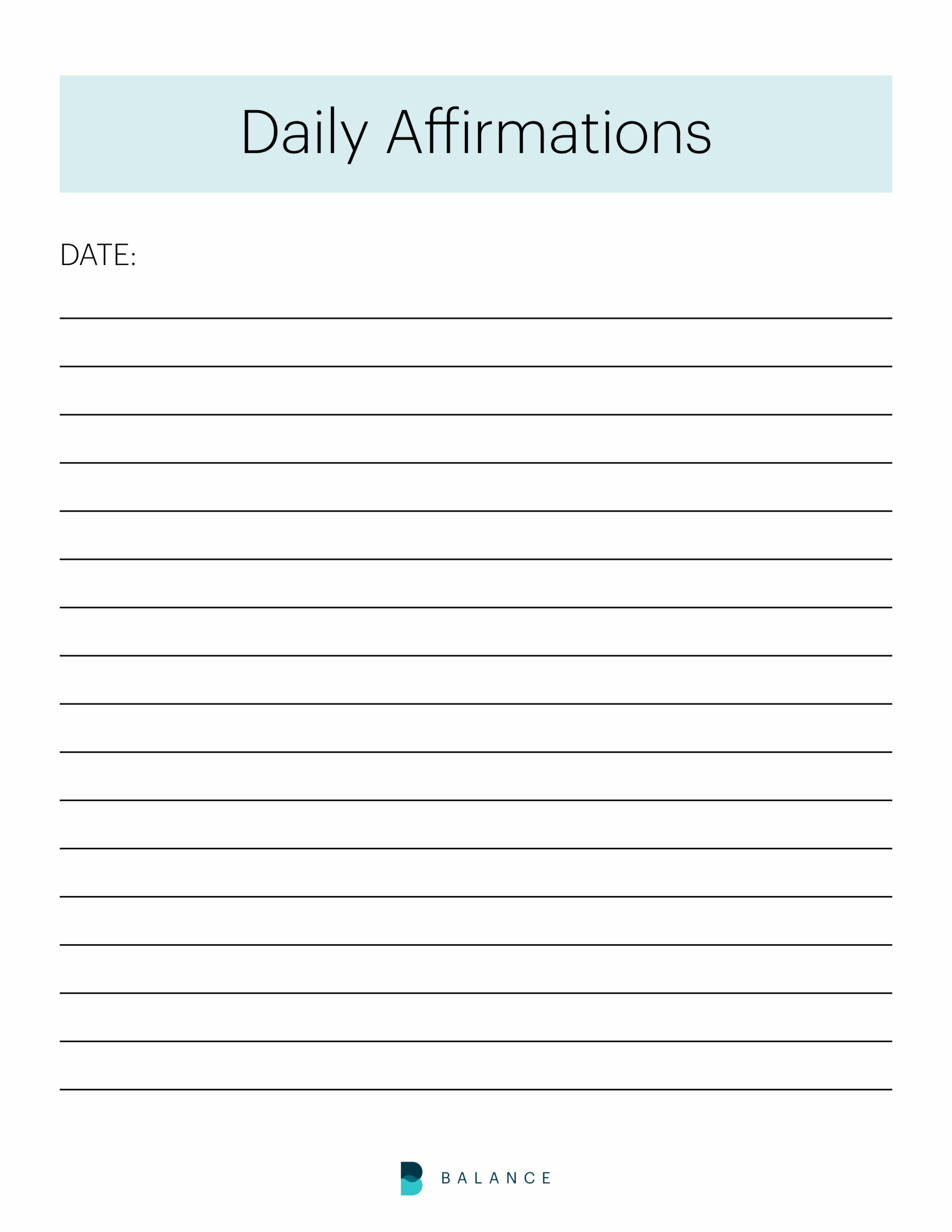 Download Our Free Affirmation Journal Here