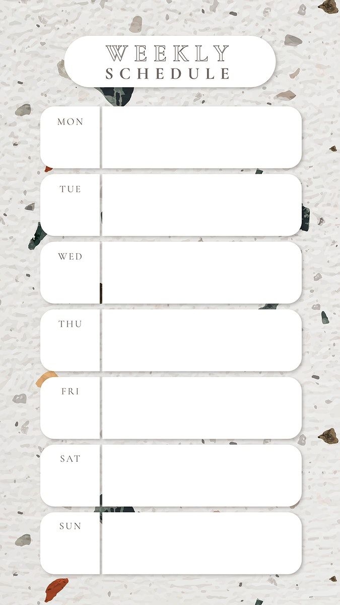 aesthetic schedule template