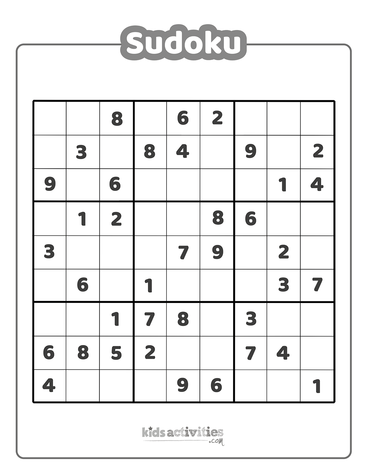 printable sudoku puzzles hard