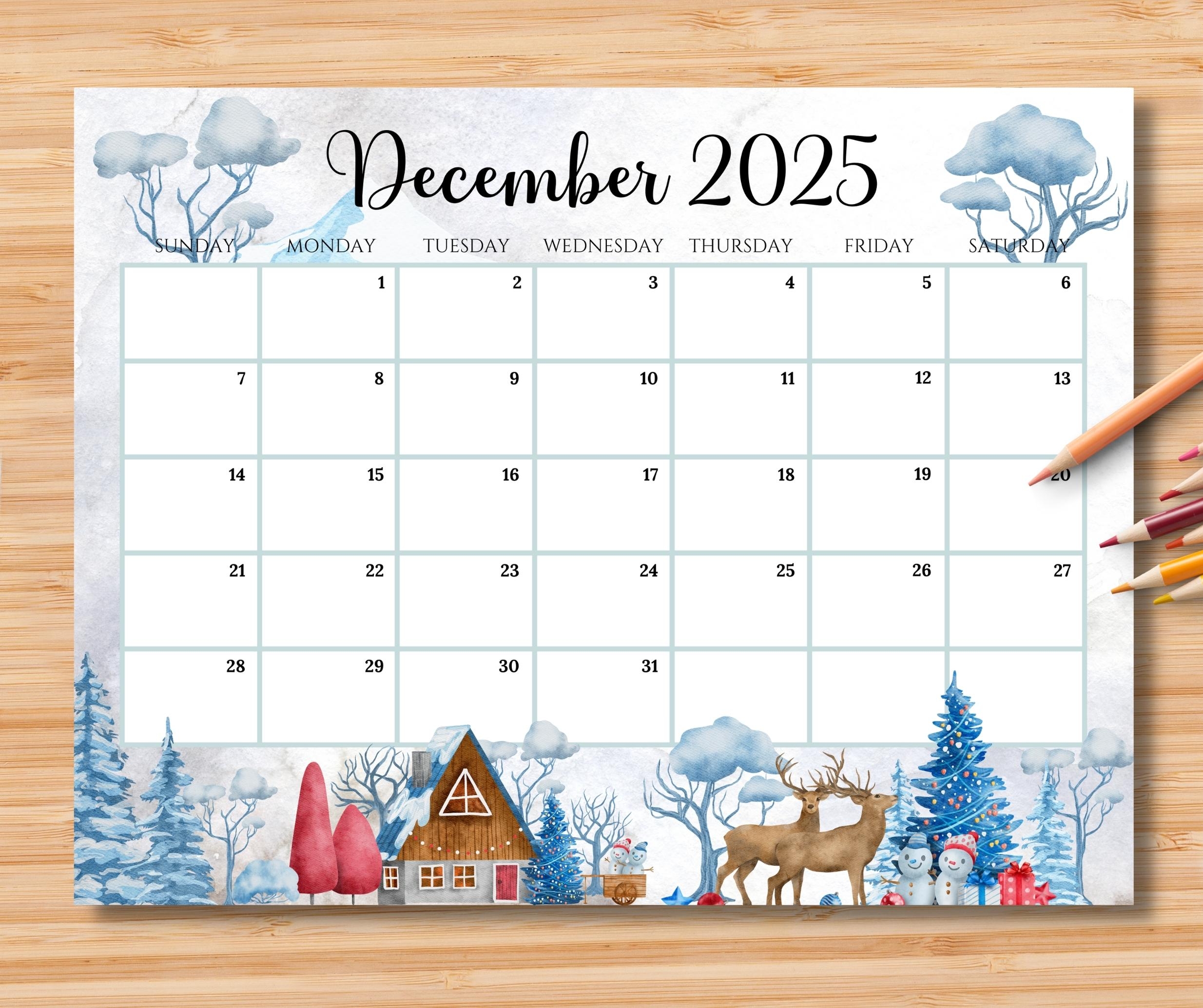 december 2025 calendar