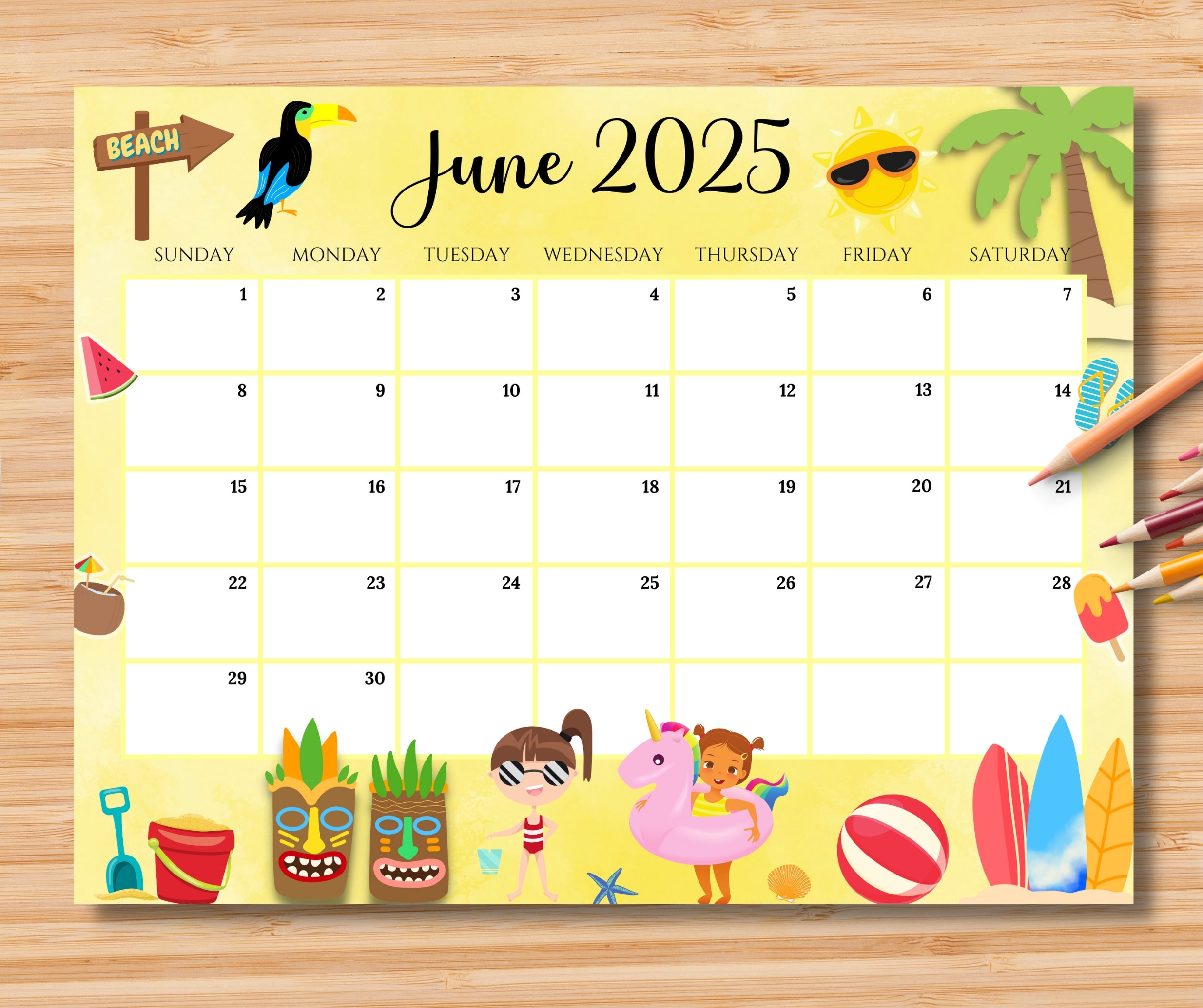 june 2025 calendar