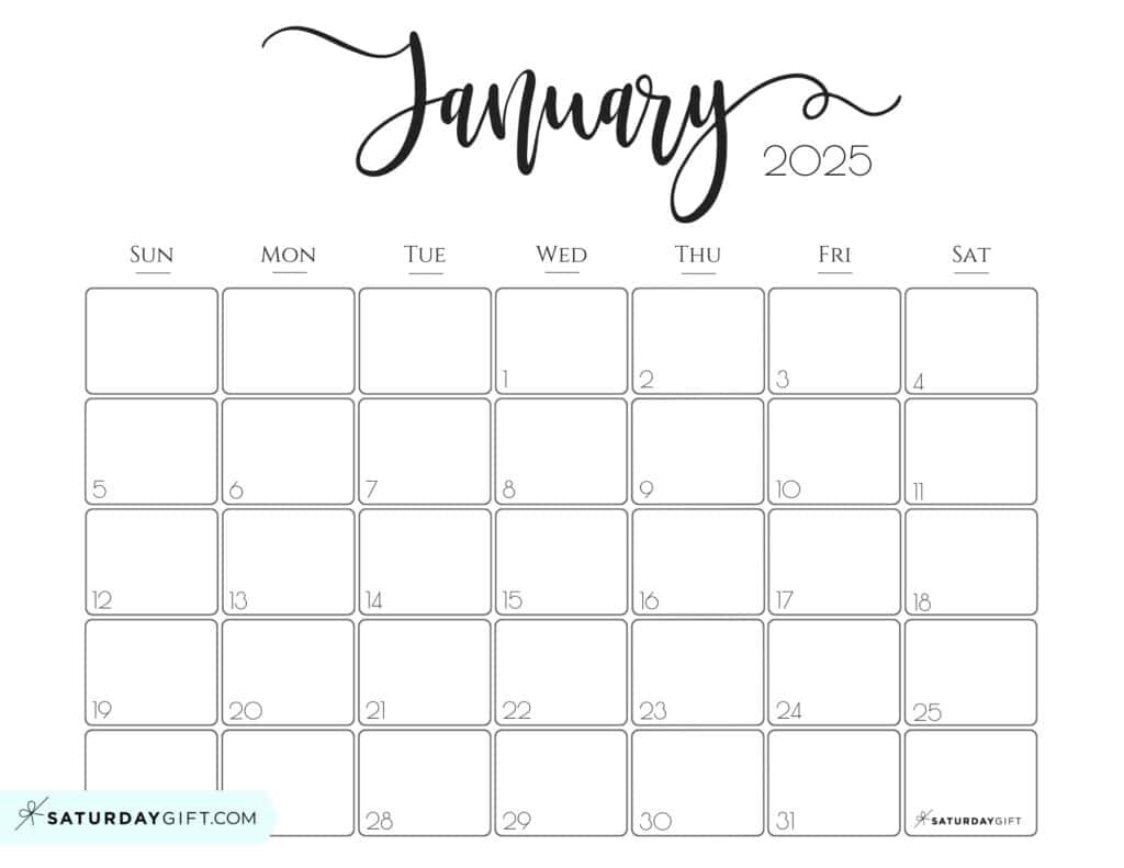 blank 2025 calendar printable free download