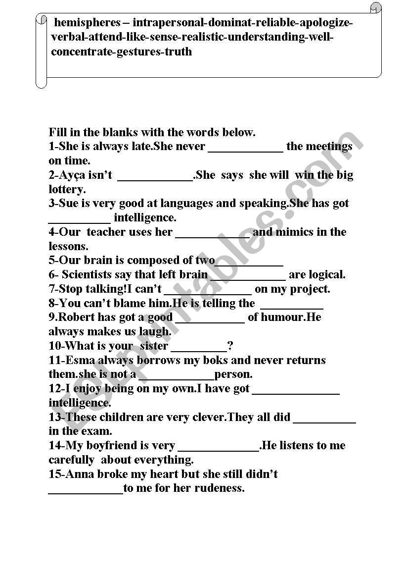 8th grade vocabulary worksheets