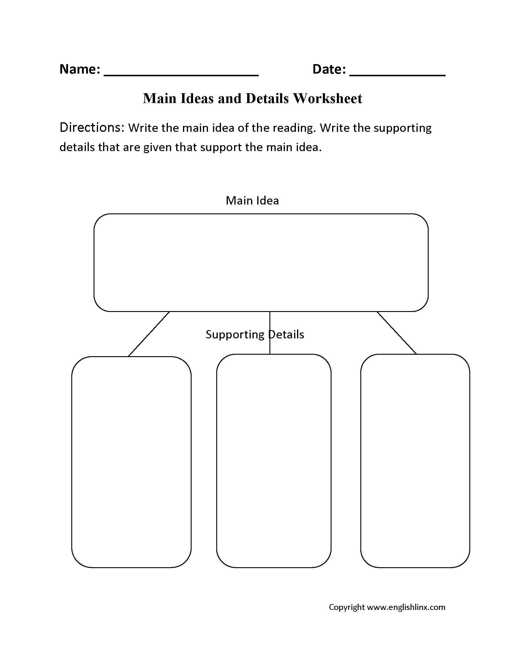 Englishlinx Main Ideas Worksheets Englishlinx Main Ideas Worksheets