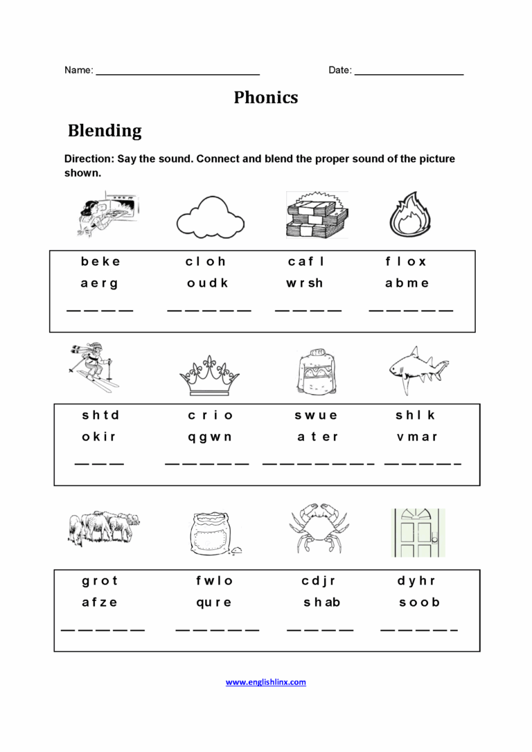 Englishlinx Phonics Worksheets