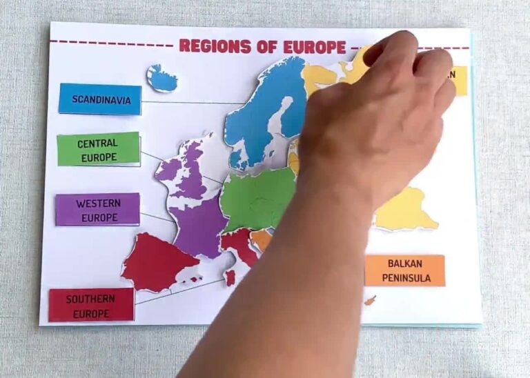 Europe Continents Oceans Printable Activity Pack World Geography Montessori Material Map Puzzle Preschool Curriculum Busy Book Etsy