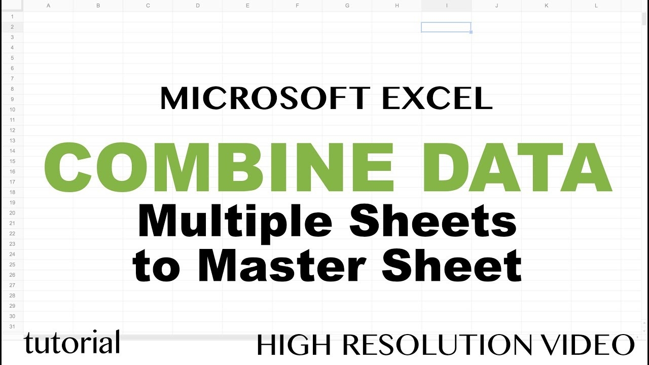 Excel Combine Data From Multiple Worksheets Tabs Into One Master Tab Tutorial YouTube