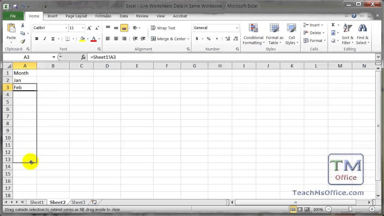 excel how to link worksheets