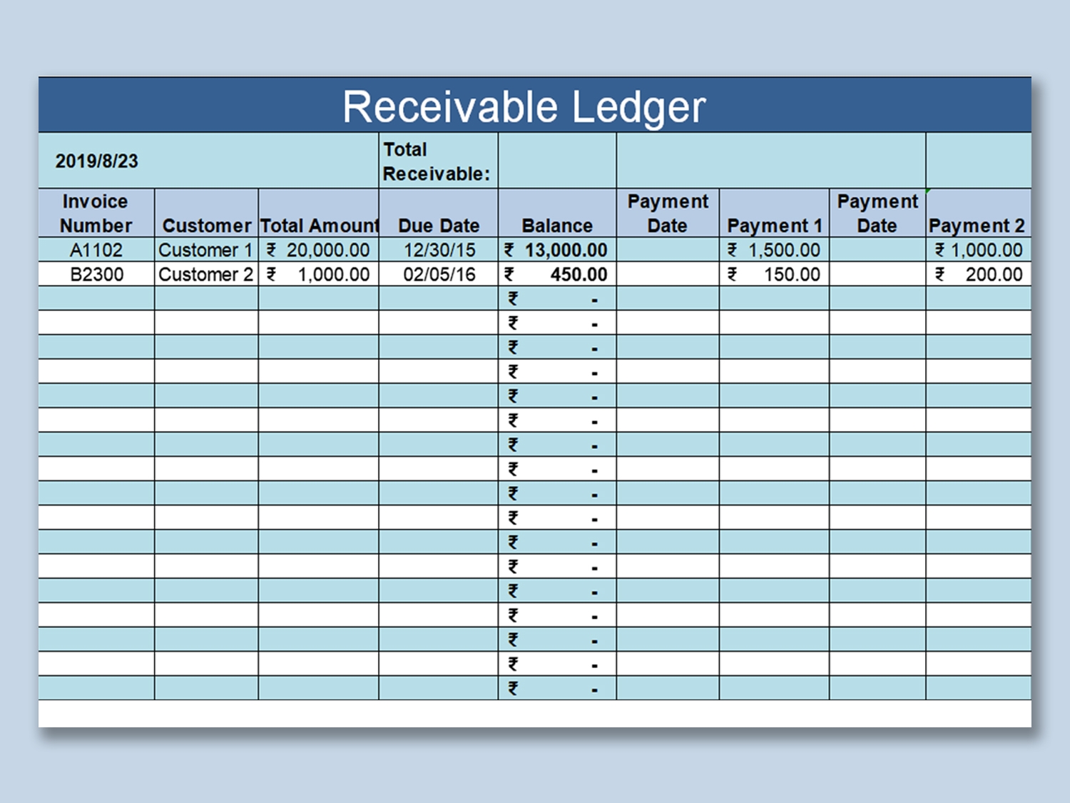accounts receivable template