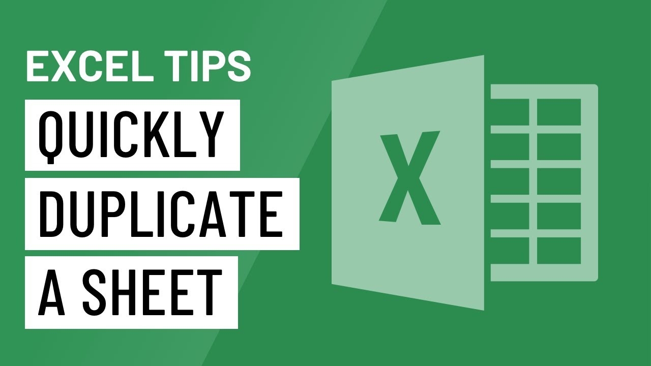 Excel Quick Tip How To Quickly Duplicate A Sheet YouTube