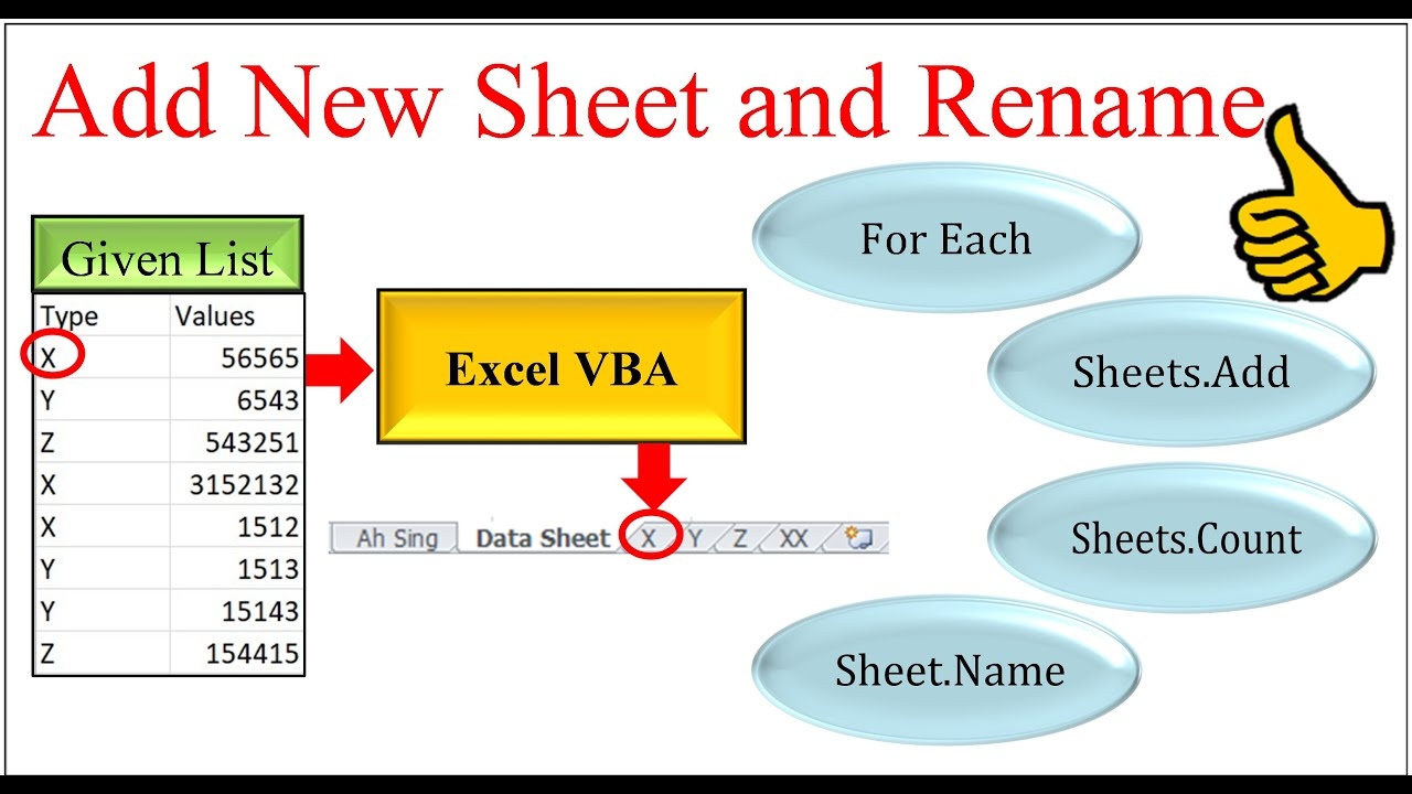 Excel VBA Add New Sheet And Rename YouTube
