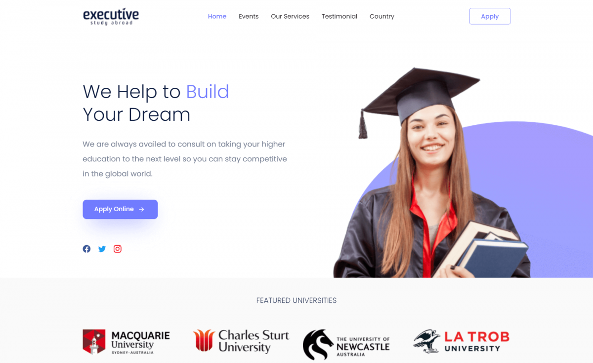 Executive Free Bootstrap 5 HTML5 Academic Website Template