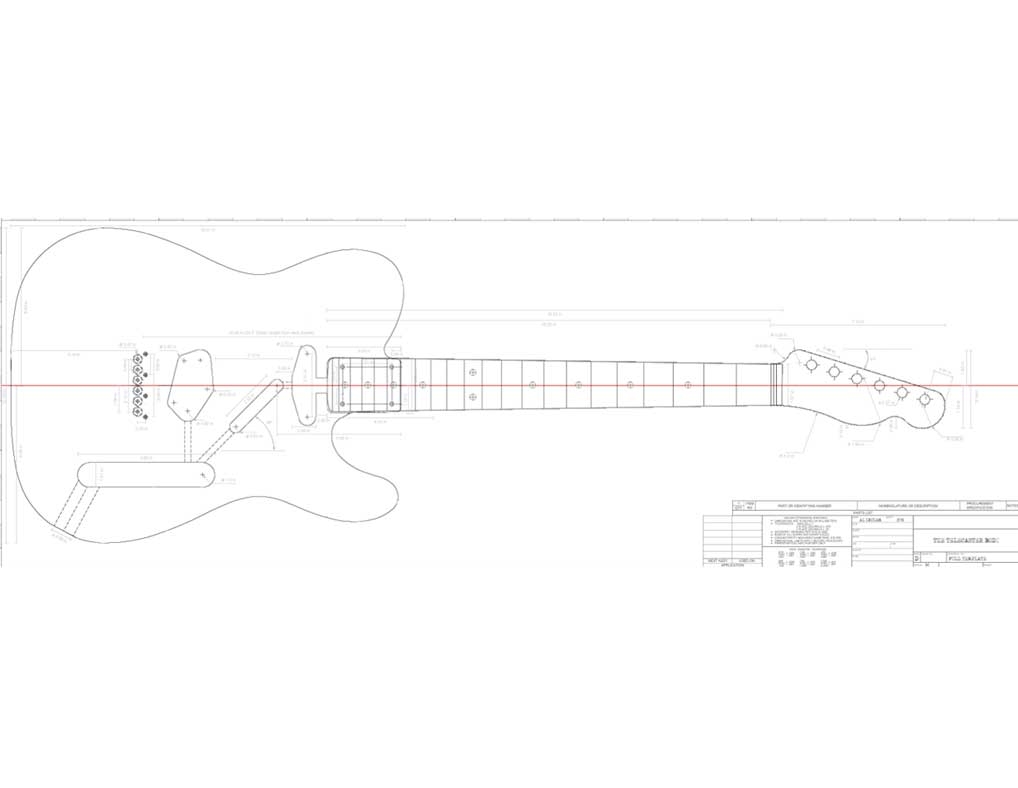 Fender Telecaster Guitar Templates Electric Herald