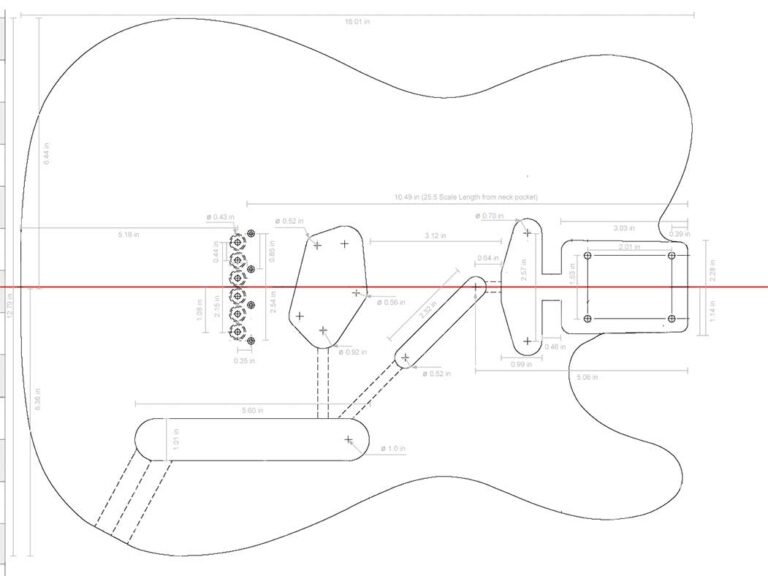Fender Telecaster Guitar Templates Electric Herald