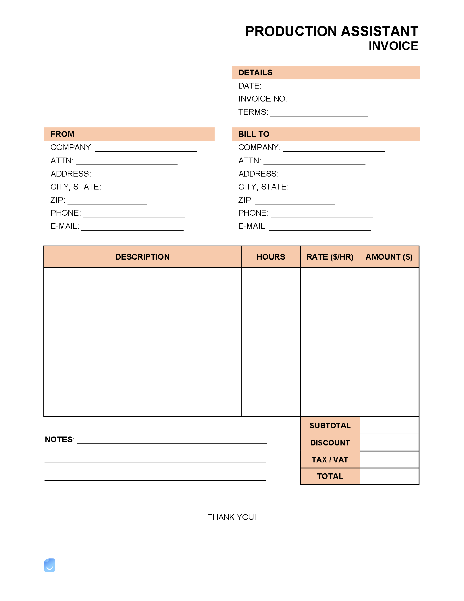 Film Crew Invoice Template Invoice Maker