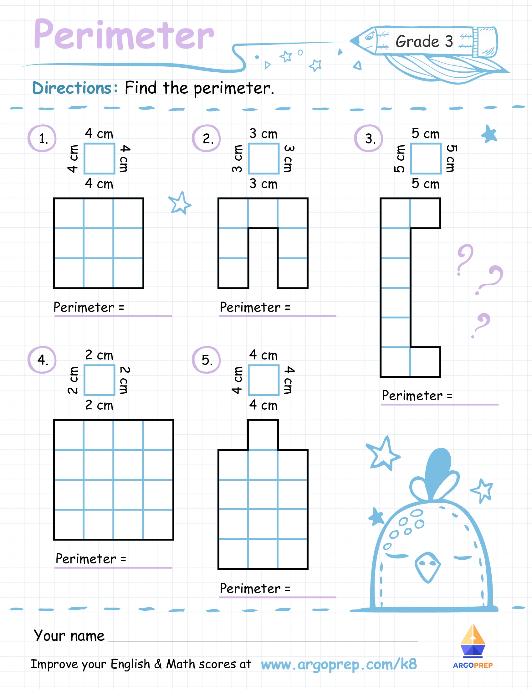 area worksheets 3rd grade