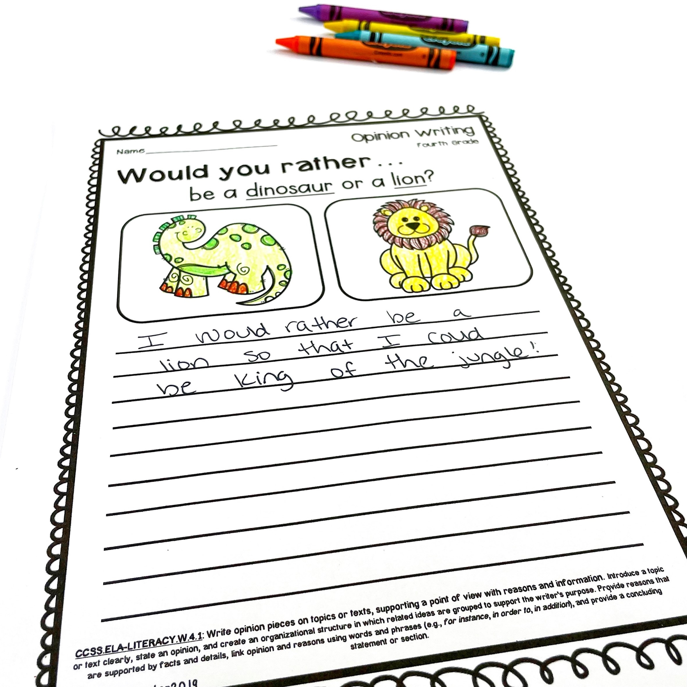 Fourth Grade Opinion Writing Prompts Terrific Teaching Tactics